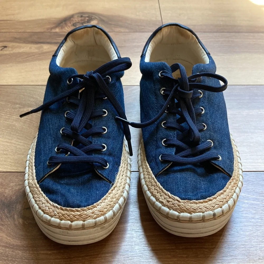 Sam Edelman blue sneaker espadrilles. Size 8